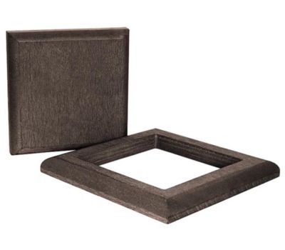 Комплект крышка и юбка из ДПК для столба Темно-коричневый от производителя Polivan Group по цене 1 320 р Комплект крышка и юбка из ДПК для столба Темно-коричневый от производителя Polivan Group по цене 1 320 р