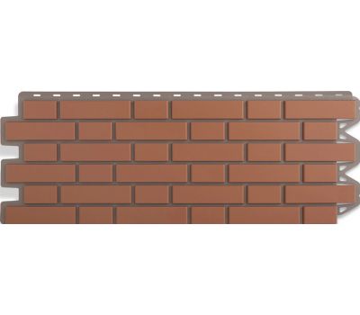 Фасадные панели (цокольный сайдинг) Кирпич клинкерный Красный от производителя  Альта-профиль по цене 632 р