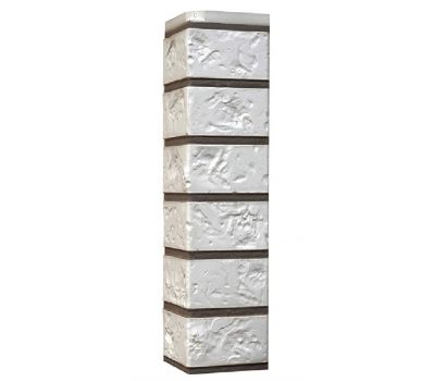 Угол наружный Цокольный сайдинг «Старый форт» Дымчато-Белый от производителя Nordside по цене 488 р Угол наружный Цокольный сайдинг «Старый форт» Дымчато-Белый от производителя Nordside по цене 488 р