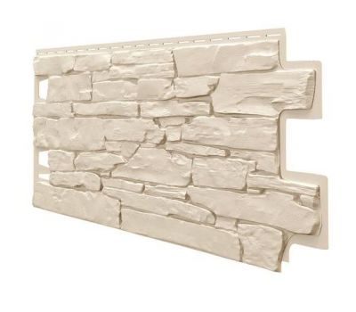 Фасадные панели (цокольный сайдинг) Оптима Камень Слоновая Кость от производителя  ТЕХНОНИКОЛЬ по цене 490 р