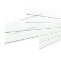 Металлический сайдинг Lбрус-15х240 (ПЭ-01-9003-0.45) Белый Металлический сайдинг Lбрус-15х240 (ПЭ-01-9003-0.45) Белый