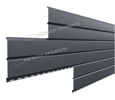 Металлический сайдинг Lбрус-15х240 (VikingMP-01-7024-0.45) Серый графит от производителя  Металл Профиль по цене 1 550 р