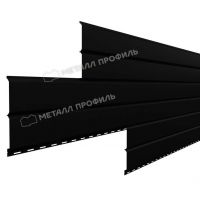 Металлический сайдинг Lбрус-15х240 (VikingMP E-20-9005-0.5) Черный темный