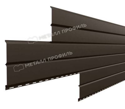 Металлический сайдинг Lбрус-15х240 (VikingMP E-20-RR32-0.5) Темно-коричневый от производителя  Металл Профиль по цене 1 550 р