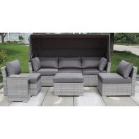 Трансформер-Диван плетеный из иск. ротанга AFM-320G Grey Трансформер-Диван плетеный из иск. ротанга AFM-320G Grey